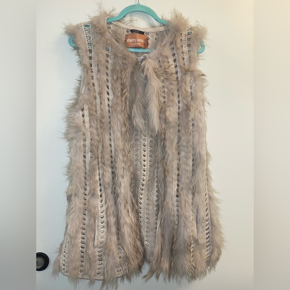 Sherry Cassin Vest Women Sm Michelle Coyote Fur Western Southwestern L